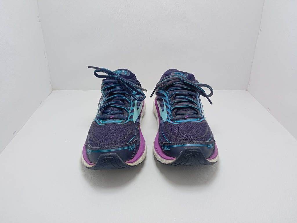 Brooks Running Shoes – Size 9.5 US – Navy Blue / Sky Blue / Purple – Khunsa Collection