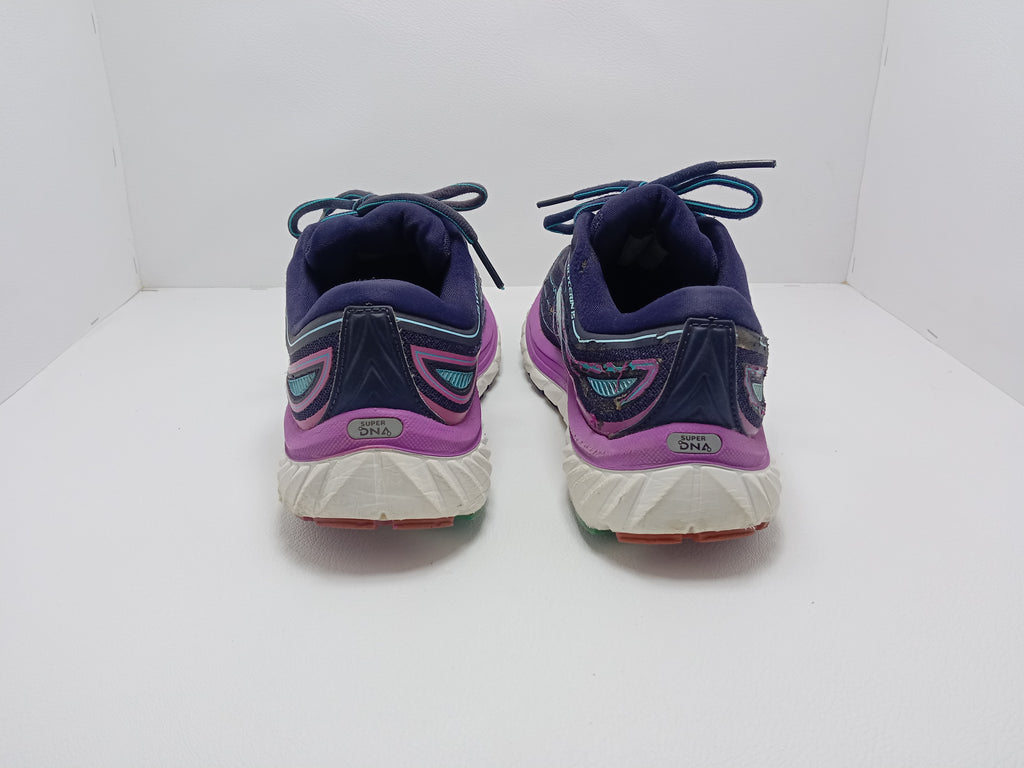 Brooks Running Shoes – Size 9.5 US – Navy Blue / Sky Blue / Purple – Khunsa Collection